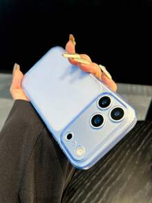 1pc Minimalist Royal Blue Transparent Phone Case - Matte Semi-Transparent Skin-Friendly Shock-Proof Multi-Function Protective Case, Shock-Proof, Anti-Slip, Anti-Scratch, Designed For IPhone 17 Pro Max, Suitable For IPhone 17/16/15/14/13/12/11 Series, Perfect Valentine's Day/New Year Gift - Royal Blue - View 8