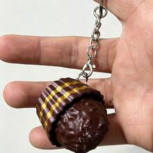 1pc Realistic 3D Printed Chocolate Toy, Stress Relief Gadget, Keychain Backpack Decor, Mini Accessory, Supermarket Display Item, DIY Craft, Desktop Decor, Car Dashboard Decor, Party Favor, Holiday Gift - Multicolor - View 6