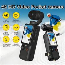 Portable 4K Action Camera With 180° Rotating Lens And 1.9-Inch Screen - 2000mAh Rechargeable Battery, Built-In Microphone, Lightweight Design Suitable For VLOG, Live Streaming, Outdoor Adventure, Video Blog Equipment Dedicated Camera - View 2