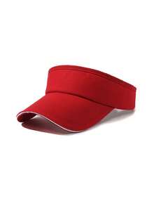 1 pieza Visera de sol para mujer, Visera de tenis y golf, Sombrero de verano de unicolor con protección UV y malla transpirable, Sombrero ajustable y ligero amigable con la cola de caballo para deportes al aire libre, Disponible en múltiples colores - Multicolor - Ver 11