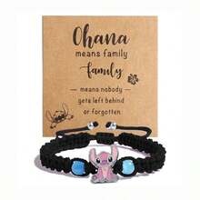 Pulsera de Stitch para mujeres y hombres - Pulsera de silicona con diseño de dibujos animados Lilo y Stitch, ajustable, joyería de moda, regalo oficial con licencia - Pulsera elástica con cuentas y dijes, accesorios con tema de Stitch para niños y adultos - Pulsera de goma suave con personaje lindo para uso diario, fiesta y regalo - Multicolor - Ver 10