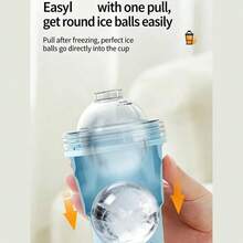Foldable Ice Ball Cup With Built-In Straw Silicone  Ice Making Cup Mold Portable Summer Outdoor Travel Drink Water Cup - 黃色 - 查看 5