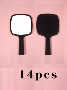 1pc Handheld Mirror, Matte Finish, Ergonomic Handle, Multi-Scenario Decor, Christmas/Wedding/Valentine's Day Gift, Mother's Day Surprise Gift - Multicolor - View 18