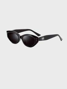 1PC Small Frame Retro Cat Eye Ins Style Fashion Glasses - Multicolor - View 3