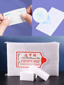 1/2/4 包装 - 无香精、无绒毛卸甲棉片，柔软清洁指甲湿巾，适用于卸除指甲油、化妆品、眼妆，指甲护理工具（1 包/540 片） - 白色 - 查看 8
