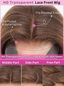 吹潮 200% 密度 无胶 5x5 预剪蕾丝闭合假发 28 英寸巴西直发假发 新手友好 3S 安装 自然发际线 婴儿绒毛 预先拔毛和漂白 #P4/27 棕色渐变挑染蜂蜜金混合真人发假发 适合女性日常或派对佩戴 - SP4/27 - 查看 4