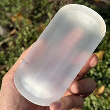 [1pc Selenite Bowl] Natural Selenite 1pc Bowl Plate Ornament | Crystal Bowl, Interior Decoration Plate - White - View 10