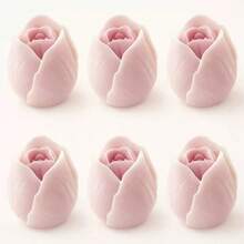 6pcs Tulip Candle Flower Mold DIY Floral Aromatherapy Candle Plaster Handmade Soap Resin Diffuser Stone Home Decor Ornament Multi-Functional Decorative Ornament Easy Release Reusable Mold - Flowers - View 1