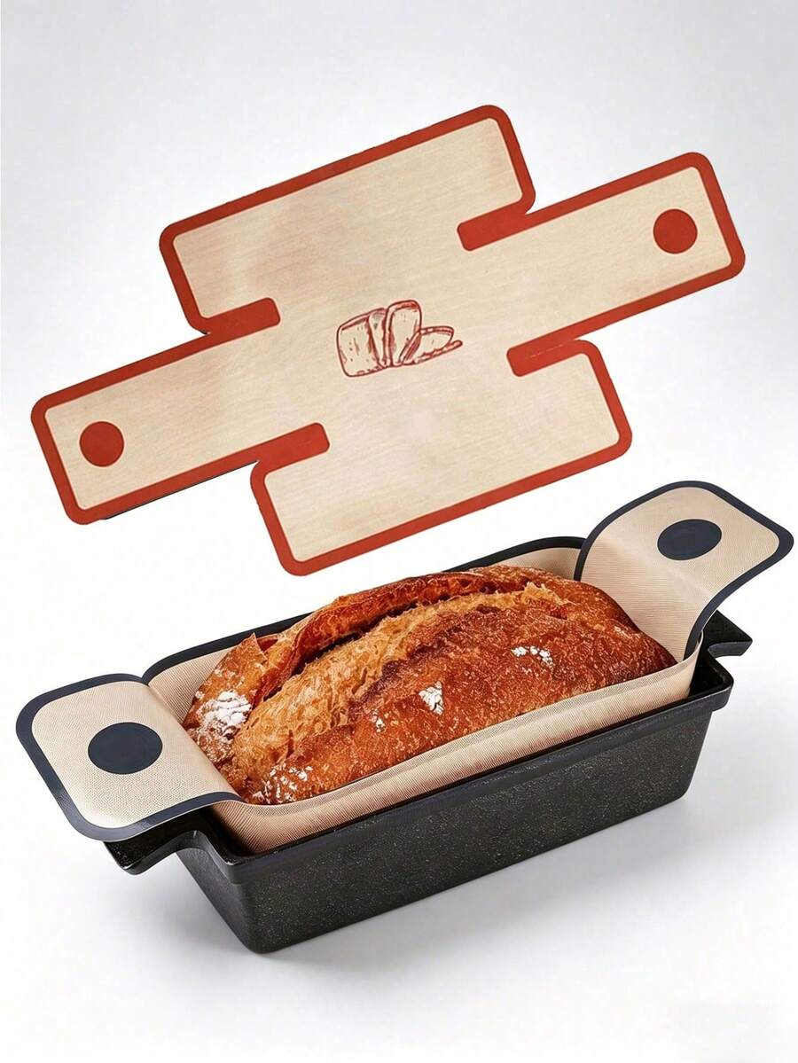 Tapete de hornear de silicona extra grande de 19.3 X 9.5 pulgadas (49 X 25 cm), hoja y bandeja de hornear de silicona reutilizable y antiadherente para pan, pizza, pastelería - apto para lavavajillas para uso doméstico y comercial
