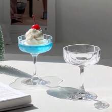 1 Peça Copo de Suco de Vidro com Formato de Pétalas Verde Lótus Vintage Elegante e de Alto Valor, Copo de Bebida, Adequado para Chá de Café da Manhã e Brunch - Multicolorido - Visão 10