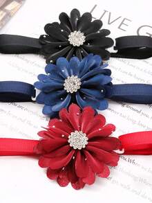4 pezzi Collare regolabile per animali domestici con motivo floreale minimalista e colori attenuati, comodo ed elegante, adatto per Teddy, Pomerania, Yorkshire Terrier, per matrimoni/compleanni, stili misti - Multicolore - Visualizzare 8
