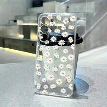 1pc Minimalist Fresh Daisy Flower Transparent Soft Phone Case - Clear - View 3