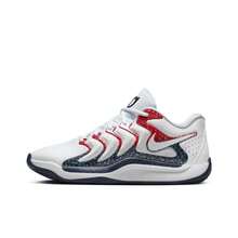 Nike KD 17 EP Low-Top Soft And Comfortable Basketball Shoes, Men's, White, Unisex. - FJ9488-101 - View 9