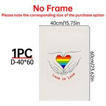 1/8 件装 LGBTQ+骄傲月帆布墙画，“没有仇恨，只有爱”。这是一个空间。采用包容平等的印刷材料，适合房间美化，可选配画框，酷儿联盟家居装饰，房间装饰产品，非常适合客厅、卧室、办公室、酒吧、大学宿舍等场所。 - 多色 - 查看 39