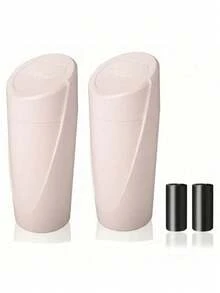 3/4/5/6pcs Leak-Proof Mini Car Trash Can With Lid, Cup Holder Design Car Trash Can, Comes With Multiple Trash Bag Rolls, Multi-Functional Storage Bin Suitable For Car, Home And Office - Style a - View 16