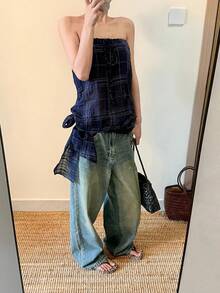 Women Tops - Navy Blue - View 1