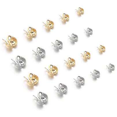 50 chiếc/gói Khóa cài dây chuyền hạt bằng thép không gỉ, phù hợp với dây chuyền hạt có đường kính 1.2-3.2mm, khóa cài bên hông, khóa cài hình quả đậu, khóa nối dây chuyền hạt tròn, khóa hoàn thiện vòng tay và vòng cổ, phụ kiện làm trang sức DIY.