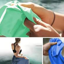 Toalla de microfibra ultra suave y absorbente para fitness, secado rápido, compacta y ligera, portátil para gimnasio, yoga, natación, playa, camping, deportes y actividades al aire libre - Multicolor - Ver 9