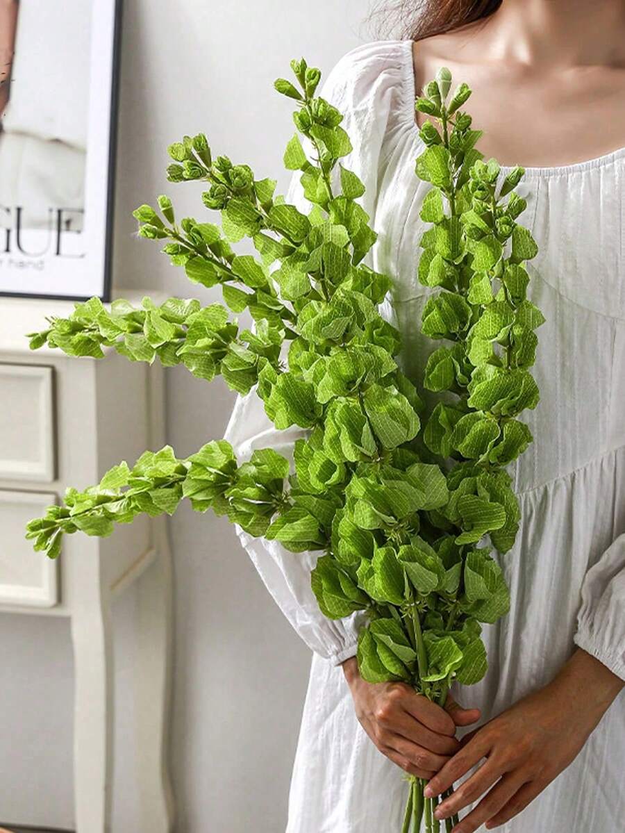 5/3/1pc Artificial Flower, Artificial Plant, Artificial Shell Flower, 66cm/25.68in, Suitable For Valentine's Day Decor, Wedding Decor, Garden Decor, Outdoor Plant Decor, Room Decor, Home Decor, Spring Decor, Bedroom Decor, Tabletop Decor, Living Room Decor - Green - View 1