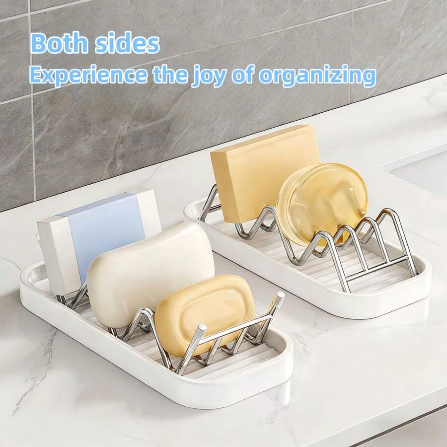 1/3 piezas Jabonera moderna y desmontable a prueba de agua, estante de drenaje con soporte de ola, soporte de jabón para cocina y baño - multicolor - Ver 1