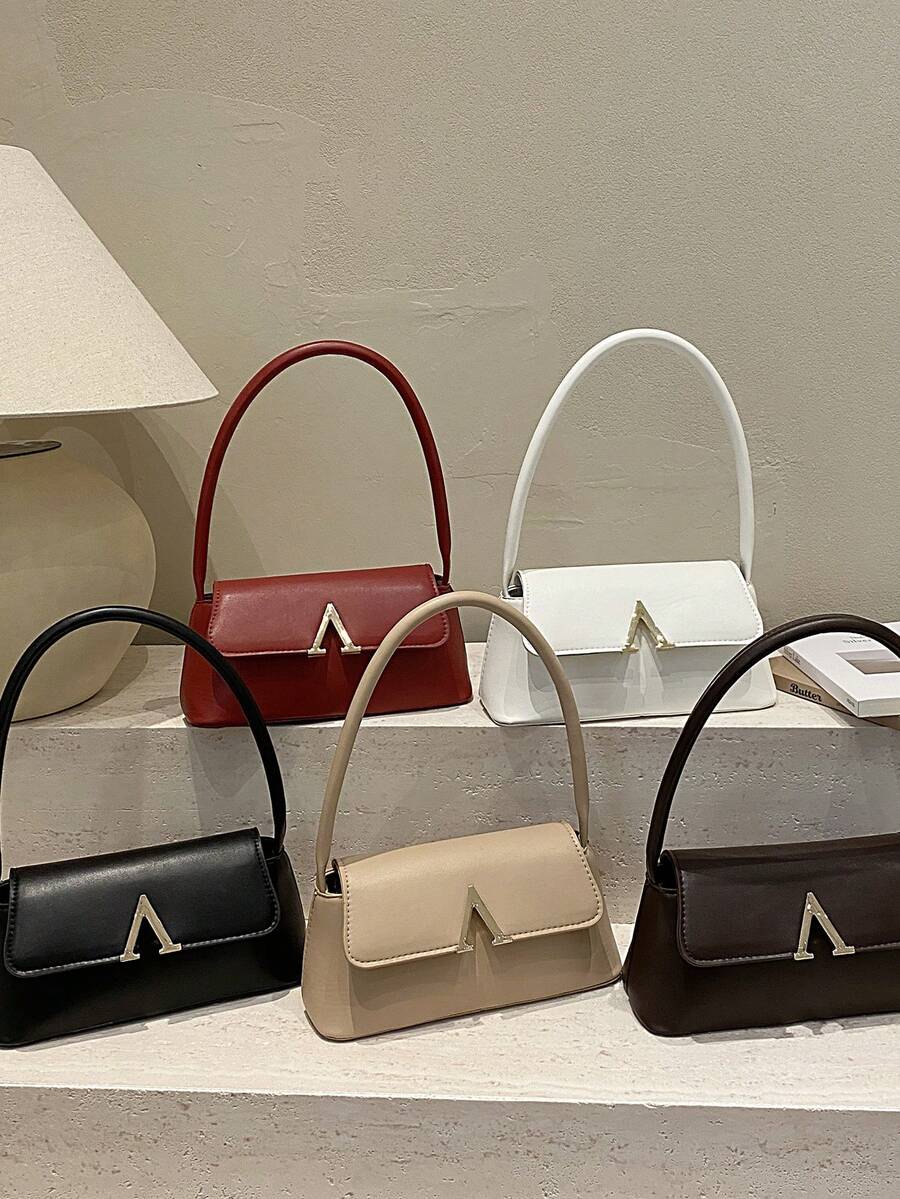 New Underarm Bag For Women, PU Leather Shoulder Bag, Fashionable And Versatile Summer Item, Suitable For Dating, Shopping, Commuting And Various Occasions - White - View 1