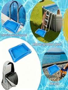 1/2pcs Portable Storage Pool Cleaning Basin, Essential For Use Before Above Ground Pool. Inflatable Pool Foot Basin Also Suitable For Foot Bath, Perfect For Summer Pool Parties - Multiple Styles - View 5