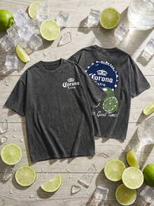 The New American-Style 100% Pure Cotton T-Shirt Suitable For Both Men And Women. Fun And Retro Premium Beer, Fresh Lime, A Perfect Moment! Cartoon Letter Pattern Printing. Street Korean-Style Loose And Versatile Y2k Clothing, Abstract Art Style, Retro Washed Pure Cotton Round-Neck T-Shirt, Double-Sided Retro Distressed Patterns. 90s Nostalgic American Street Style. Easily Create Retro Casual Clothing. Suitable For Daily Commuting, Casual Outings, Beach Vacations, Music Festivals, Holiday Gifts. Classic Retro-Style Women's Clothing. Four-Season Universal Comfortable T-Shirts For Both Men And Women. Printed T-Shirts For Men And Women. - màu đen - Xem 2