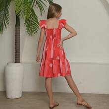 Short Dress For Girls/Teenagers - Rojo - Ver 2