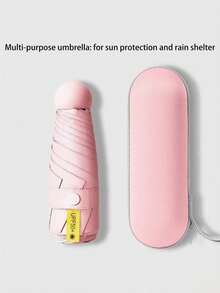 Paraguas mini ultraligero unisex, dos en uno para días soleados y lluviosos, sombrilla compacta y conveniente, paraguas cápsula de doble uso, fácil de llevar - Multicolor - Ver 5