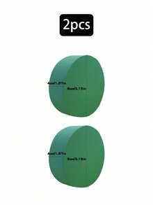 10pcs/8pcs/1pc/2pcs/4pcs/6pcs, Size: 5.51 Inches * 3.14 Inches * 1.77 Inches - Dry And Wet Floral Foam Bricks, Green Polystyrene Foam Blocks, Suitable For Flower Arranging, Plant Decor And DIY Crafts, Spring Flower Arranging And Handmade. Slightly Sunken Corners, Please Do Not Purchase If This Bothers You. - Round - View 21