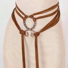 1 pieza Cinturón de cuerda anudado de talla grande, adecuado para mujeres, cadena de cintura estilo nórdico bruja, cinturón de cintura diagonal de trol, accesorio de chamán pagano vikingo, cuerda de cintura estilo bohemio renacentista, cuerda de cintura DIY - D - Ver 1