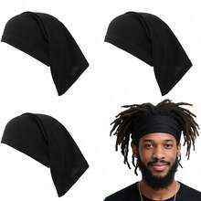 1pc  Dreads Cap, Loc Sock, Dreadlock Caps For Men, Soft And Comfortable, Tube Dreadlock Cap Elastic For Men & Women, Black - 彩色 - 查看 1