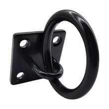 Rustic Unique Shelf Brackets X 2 Hanging Hook On Ring / Chain Black Floating - Black - View 4