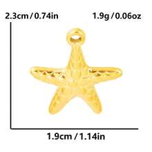 1pc Minimalist Stainless Steel Gold/Silver Starfish Pendant, Ocean Animal Charm Suitable For DIY Jewelry Making Necklace Bracelet Earring Accessories - Pendants - View 35