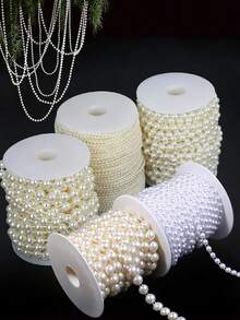 5~50Meters Faux Pearl String Line Artificial Pearls String 4/6/8mm Bead Chain For Craft Garland Flower Wedding Decor - Multicolor - View 2