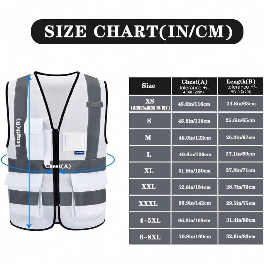 Pink Reflective Safety Vest For Women, Working Safety Gear With Strips, High Visibility Work Vest For Construction, Medium - 白色 - 查看 1