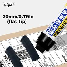 Sipa 高密度油性墨水隐私遮盖笔，高遮盖力，一笔即可完全遮盖包裹、发票、收据上的个人信息，可重复使用，墨水可填充，提供 6/12/20/30 毫米笔尖尺寸，高效安全的隐私保护方式。 - 套裝 - 查看 12