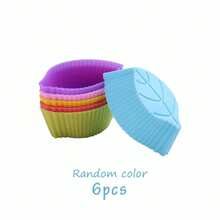 Bộ 6 khuôn silicon chống dính hình hoa, dùng làm khuôn sô cô la, bánh pudding, đá, bánh cupcake, bánh ngọt, khuôn làm xà phòng mini tự làm. - Nhiều màu - Xem 13