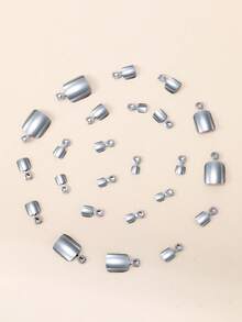 24pcs Short Square Toe Nail Tips, Minimalist Metallic Aurora Mirror Finish, High-End Versatile Nail Art Decor For Daily Wear And Parties, Glossy, Durable, Full Coverage - Multicolor - View 4