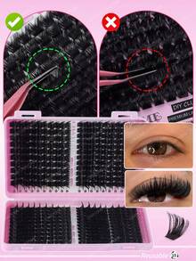 Bộ 480/440 sợi mi giả D Curl cao cấp, tự gắn mi, độ dày 9-18mm, mi mềm mại, kiểu dáng dày dặn, tự nhiên, giữ lâu, siêu nhẹ và không gây cảm giác nặng mi. Bộ sản phẩm này cũng bao gồm keo dán mi, nhíp và cọ chải mi, phù hợp cho nhiều dịp khác nhau như đi làm hàng ngày, đám cưới, hẹn hò, tiệc tùng, lễ hội âm nhạc và du lịch. Mi giả dạng chùm, mi giả riêng lẻ, mi giả, mi giả tự nhiên. - Nhiều màu - Xem 10