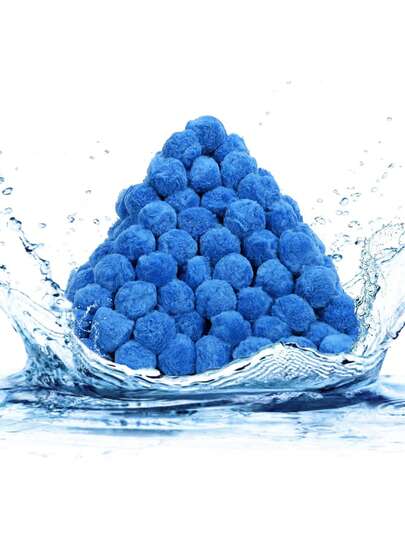 1000克/500克/200克泳池过滤球，适用于砂滤器，可重复使用的蓝色过滤介质球，适用于所有砂滤系统，高效轻便的泳池砂滤球，可替代65磅泳池过滤沙。