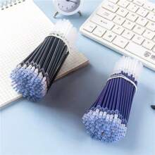 100 piezas Recambios de bolígrafo neutro de 0,5 mm - Tinta azul/negra de alta capacidad, ¡excelente para escribir en la escuela! - Multicolor - Ver 17