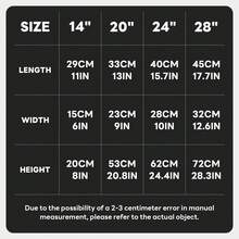 Maleta de Carcasa Rígida ABS+PC con Ruedas y Diseño Rodante, Multicolor, para Oficina, Unisex, con Candado de Combinación y Ruedas Universales - Blanco - Ver 12