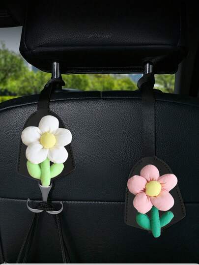5-Petal Flower Car Seat Headrest Hook, Multifunctional Hidden Backseat Storage Hanger Hook