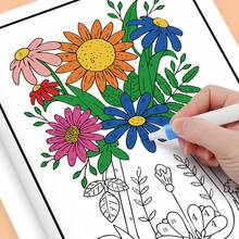 32 Pages Color By Number Coloring Book: Relax & Mindful Patterns, Complete Coloring By Following Numbered Cues, 32 Pages Designs, Relaxation And Focus Patterns, High-Definition Paper, Can Be Used As A Birthday/Festival Gift, Suitable For 4 Seasons - Black - View 9