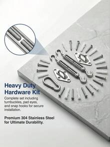 1 Set 6-Inch Outdoor Canopy Hardware Kit, Includes Swivel Hooks And Brackets, Suitable For Triangle/Rectangle Canopy, Patio Shade Installation Hardware - A - View 10