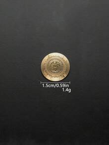 6颗大号金属纽扣，独特花卉纹理，复古欧式宫廷风格外套装饰纽扣，专用制服缝纫纽扣，缝纫配件 - 多色 - 查看 7