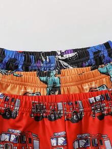 Bộ 3 món áo ba lỗ và quần short in hình khủng long cho bé trai, thích hợp mặc thường ngày vào mùa hè. - Nhiều màu - Xem 7