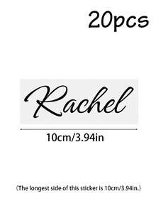 Custom Name Stickers, Simple And Elegant Letter Stickers And Labels, Suitable For Everyday Use, Gift Wrapping, Party Decorations, Personalized Stickers, Custom Transparent Name Decals, Can Be Customized Into Unique Holiday Gifts For Friends. - Style a - View 8