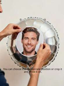 Customizable Round Aluminum Foil Balloon - Personalized With Your Photo | Matte Or Glossy Finish | Valentine's Day And Birthday Balloon | Custom Design And Personalization | High Quality, Cute, Stylish | Unique And Customized | Ideal Gift For Him Or Friends | Perfect For Valentine's Day, Anniversary, Birthday, Housewarming, Graduation | Suitable For Any Space: Kitchen, Dining Room, Bedroom, Office, Living Room, Home, Garden Or Tea Room | Create A Warm And Cozy Atmosphere - Multicolor - View 8